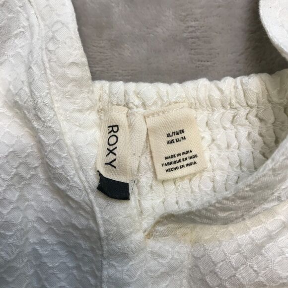 Roxy Dress Sz XL White Sleeveless Wedding Party Bride Summer Beach Strappy Flow - Picture 3 of 10